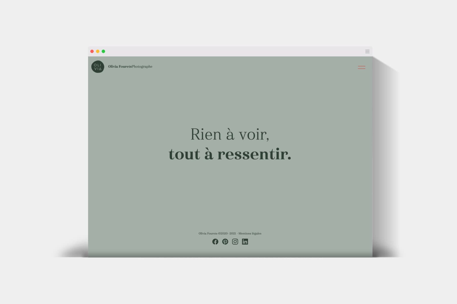 Site internet Olivia Fourets
