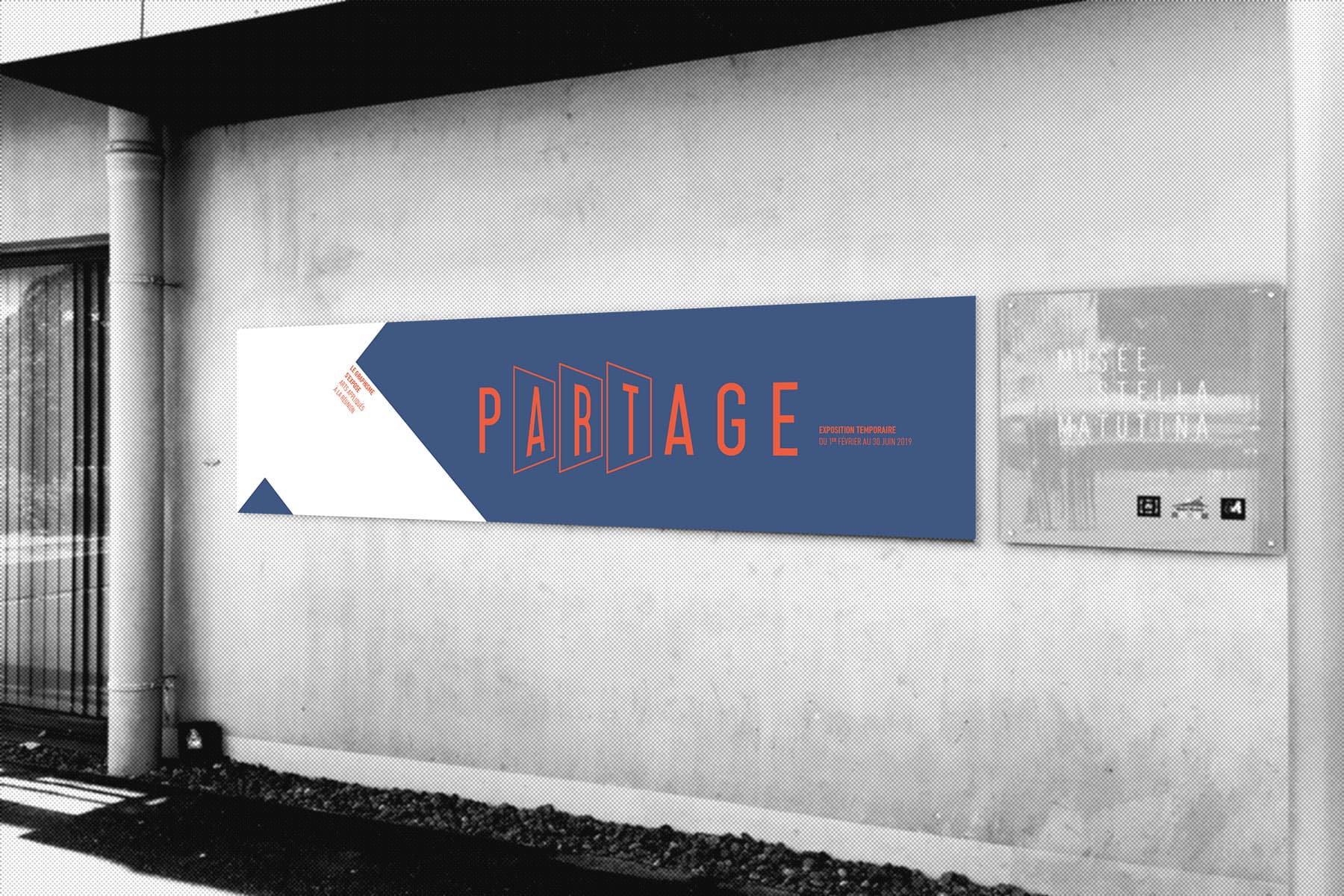 Signalétique de l'exposition Partage