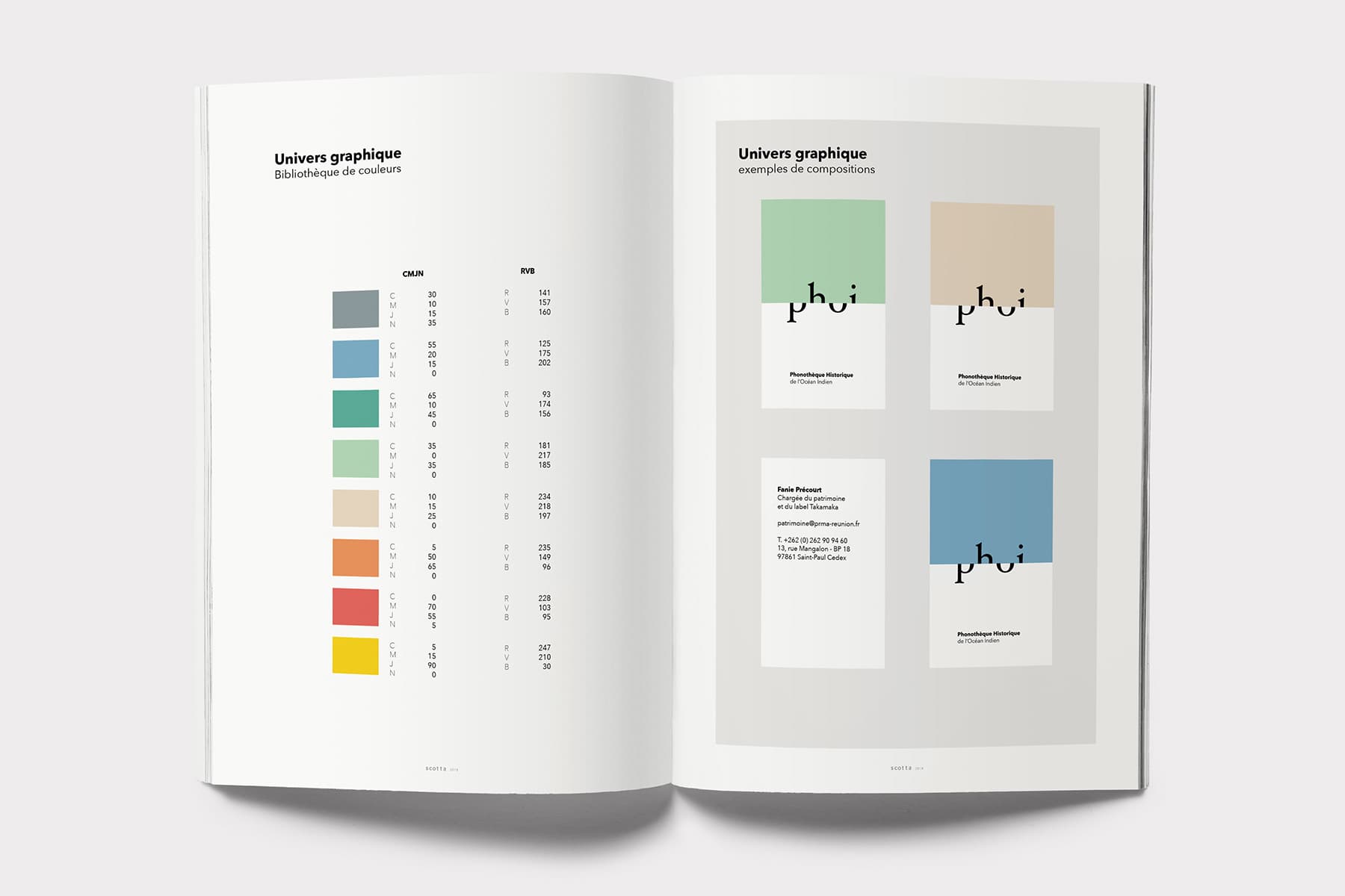 Extrait du Guide d'utilisation de l'identité graphique du PHOI