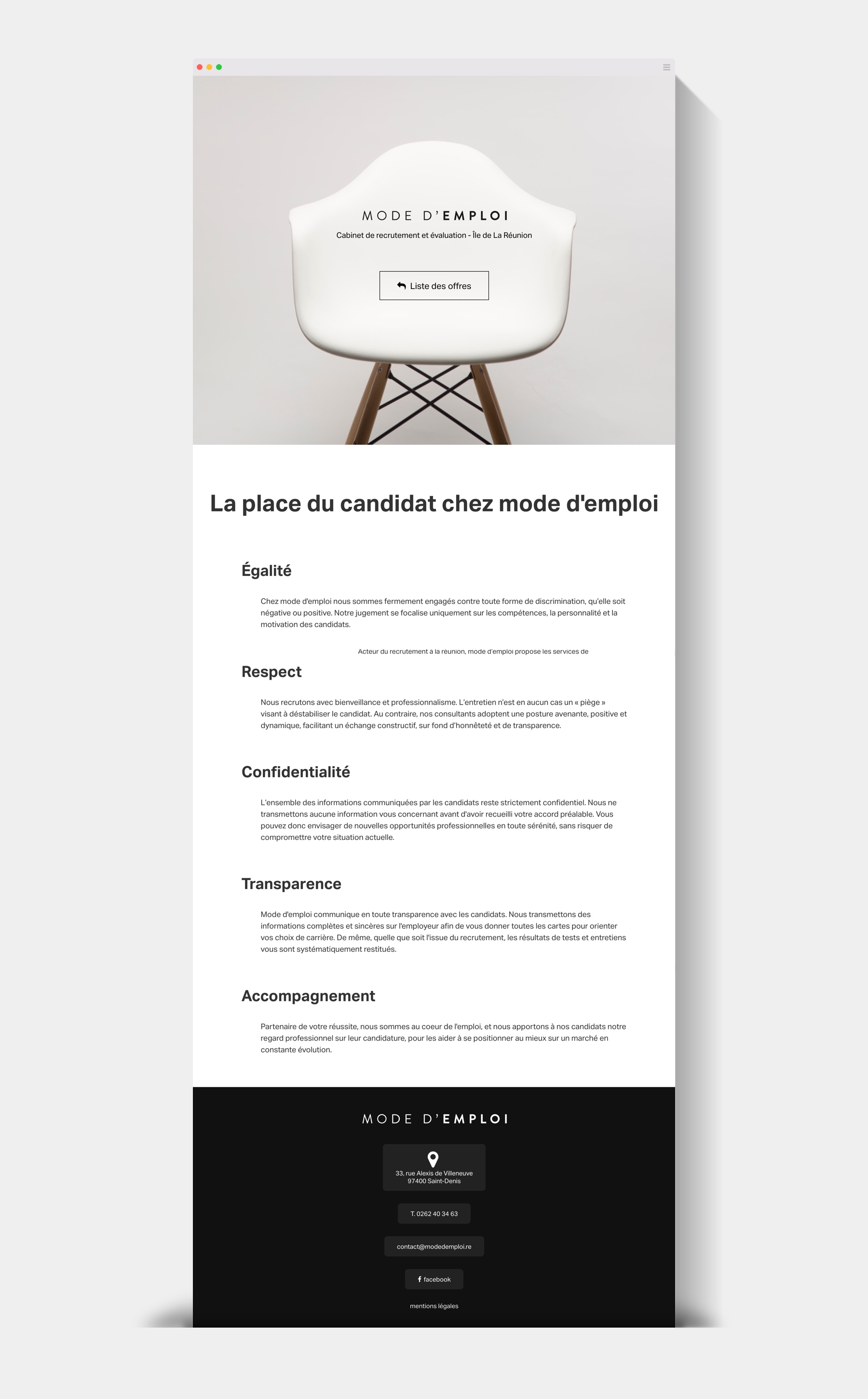 Site internet Mode d'emploi