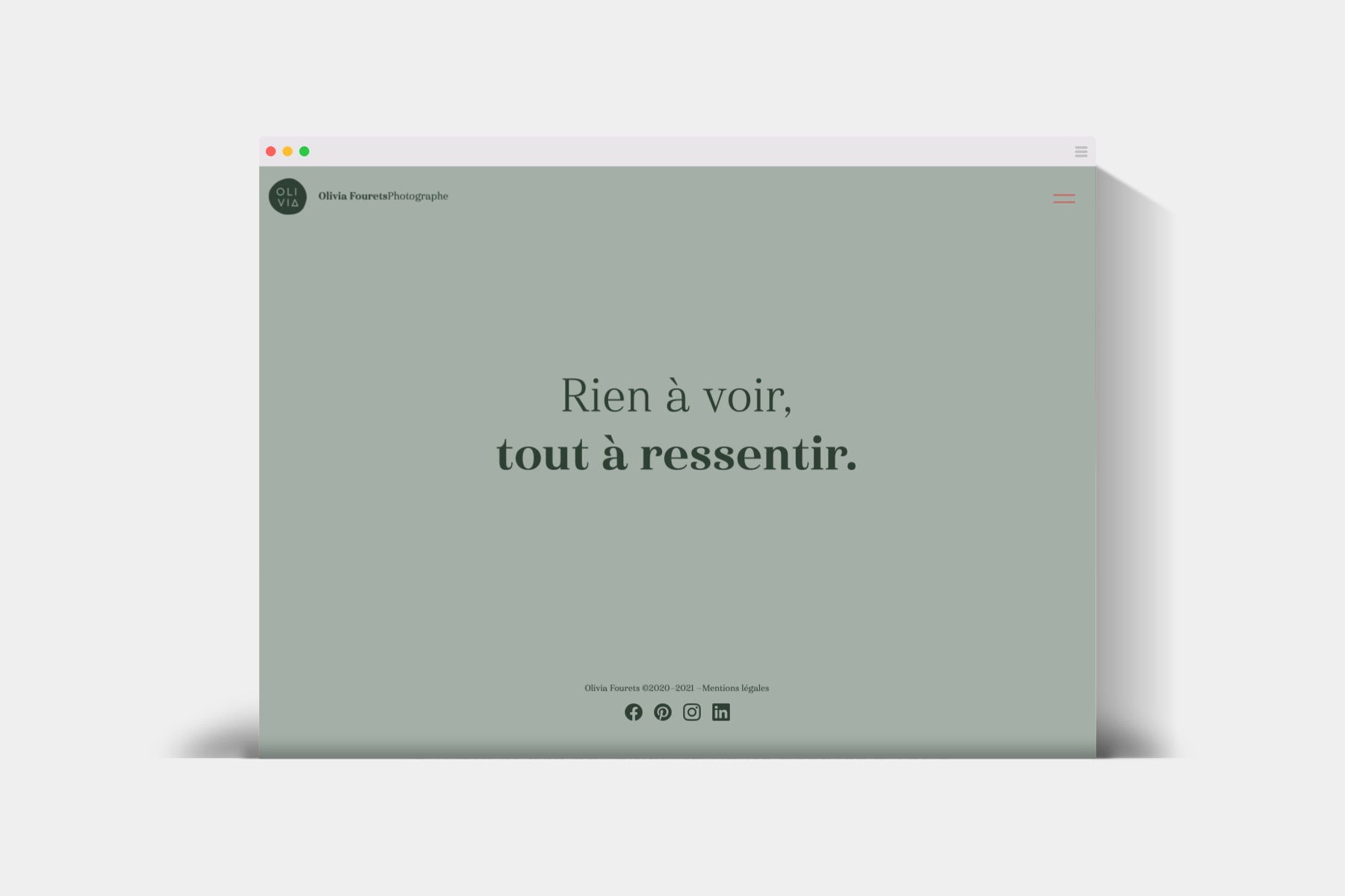 Site internet Olivia Fourets