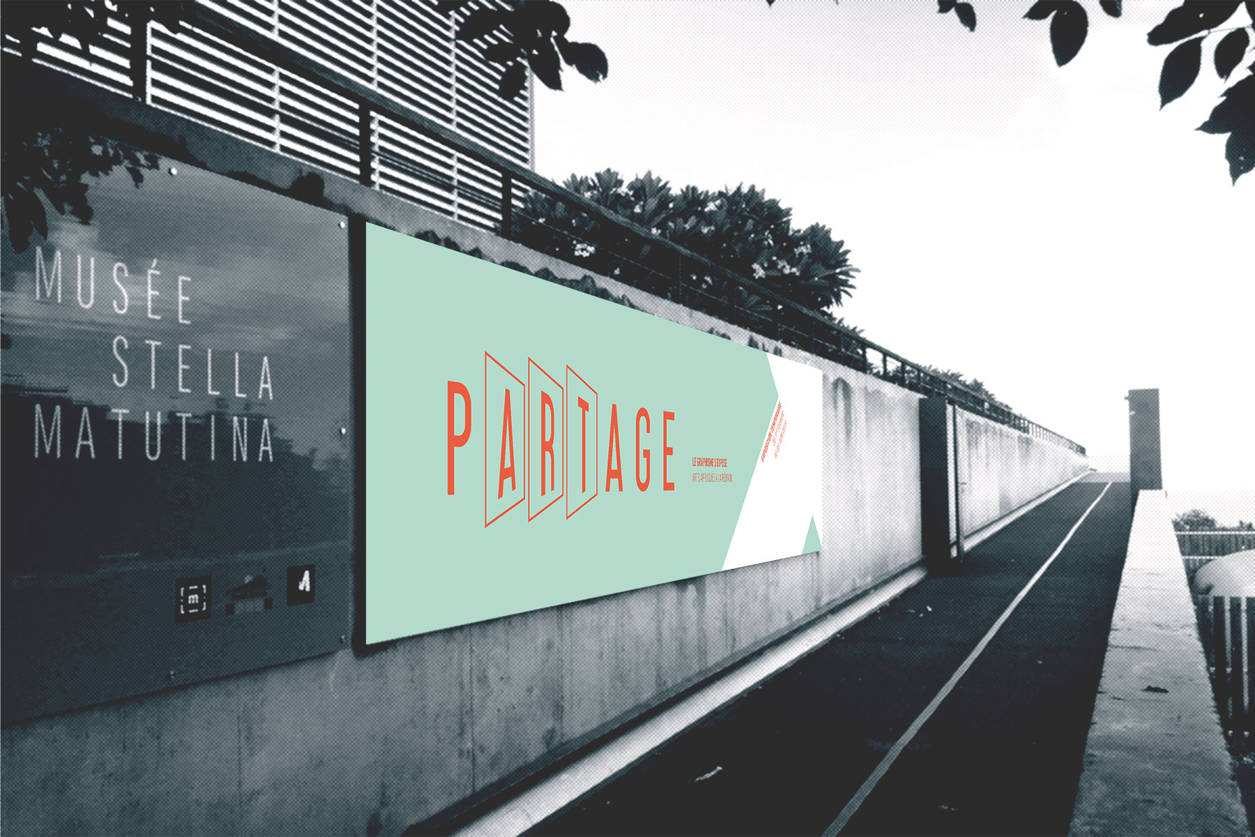 Signalétique de l'exposition Partage